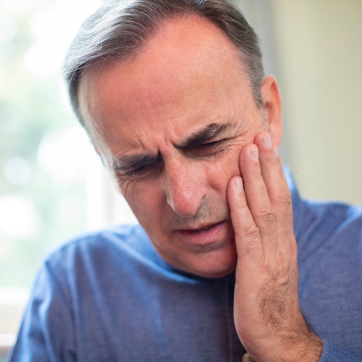 A man in need of emergency dental care