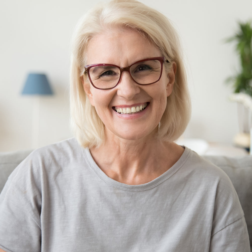 Patient with dentures