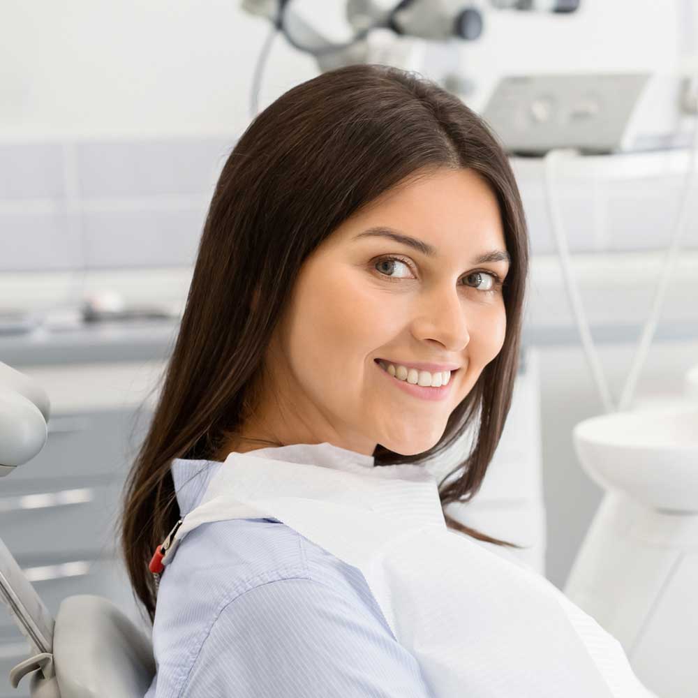 A patient having dental treatment